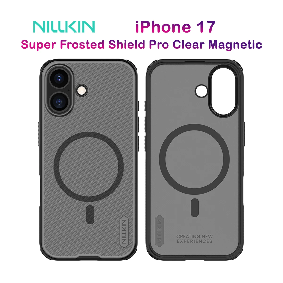 قاب دودی ضدضربه مگ سیف iPhone 17 مارک نیلکین مدل Super Frosted Shield Pro Clear Magnetic