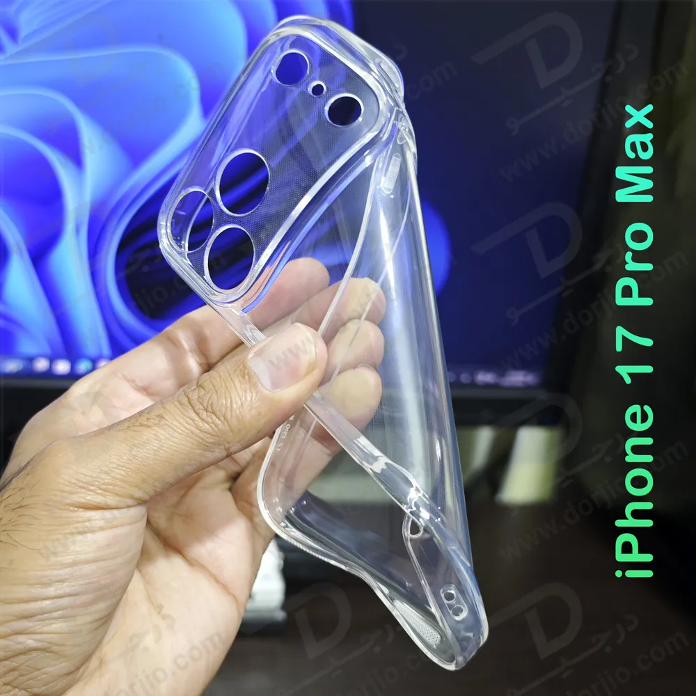 قاب ژله‌ای شفاف فول کاور iPhone 17 Pro Max