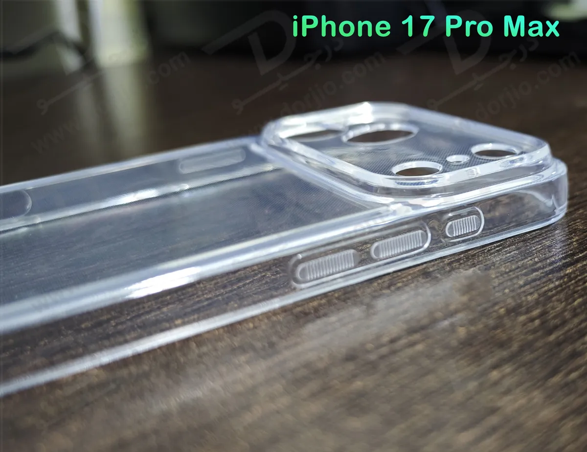 قاب ژله‌ای شفاف فول کاور iPhone 17 Pro Max