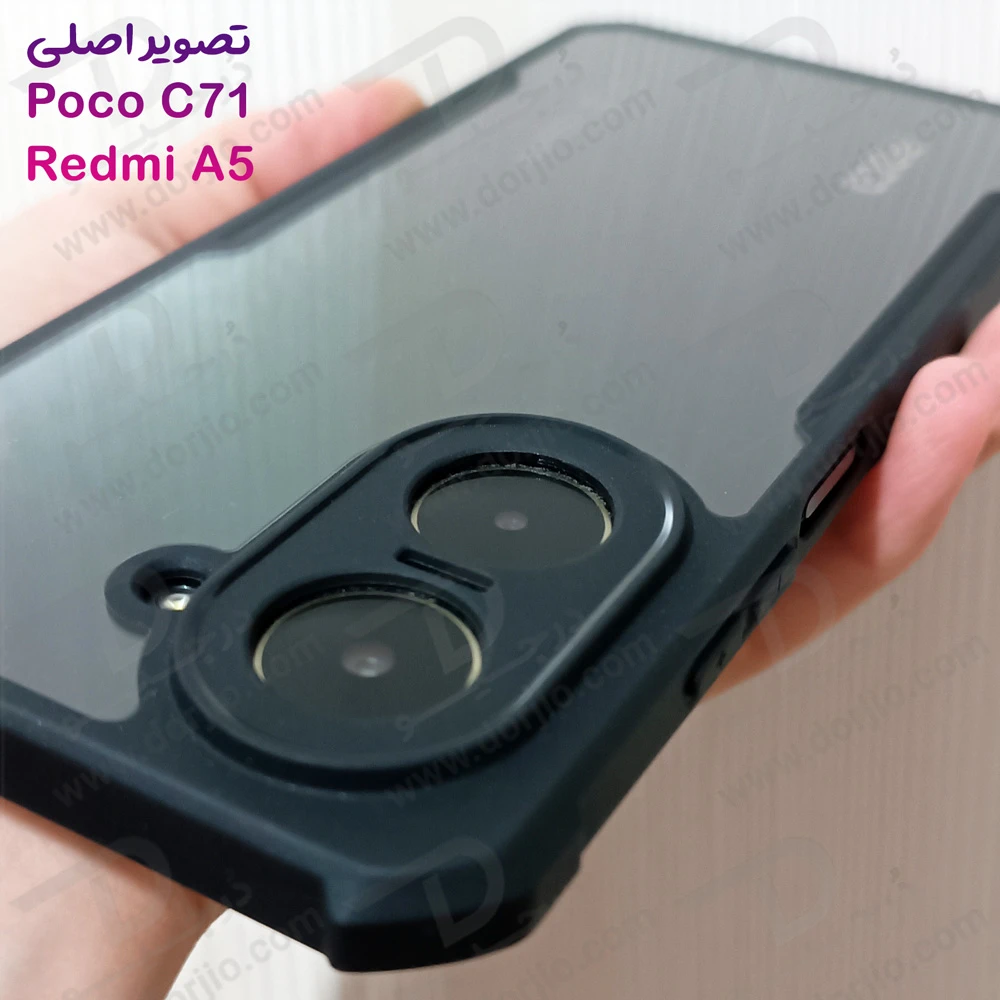 کریستال شیلد شفاف Xiaomi Poco C71 مارک XUNDD سری Beatle