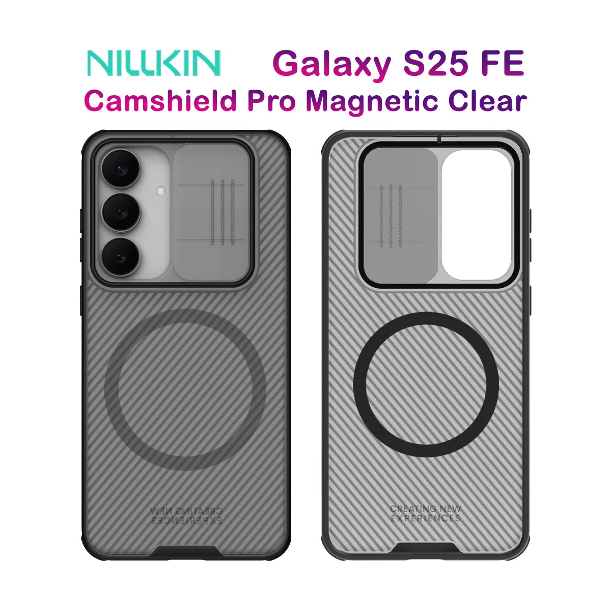گارد ضد ضربه دودی مگنتی Samsung Galaxy S25 FE مارک نیلکین مدل Camshield Pro Magnetic Clear