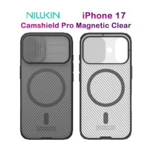 گارد ضد ضربه دودی مگنتی iPhone 17 مارک نیلکین مدل Camshield Pro Magnetic Clear