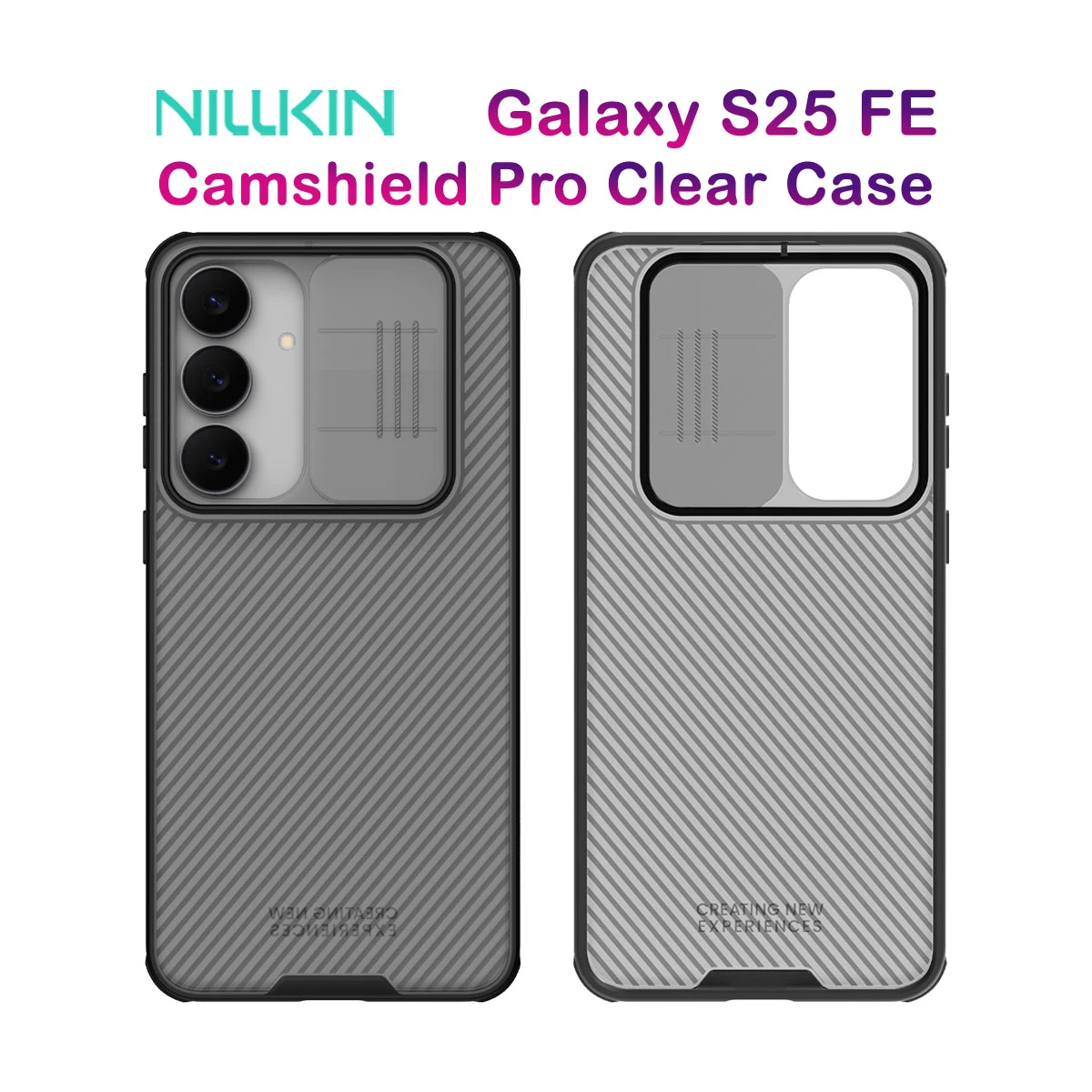 گارد ضد ضربه دودی Samsung Galaxy S25 FE مارک نیلکین مدل Camshield Pro Clear