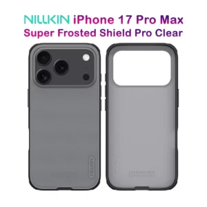قاب دودی ضدضربه iPhone 17 Pro Max مارک نیلکین مدل Super Frosted Shield Pro Clear