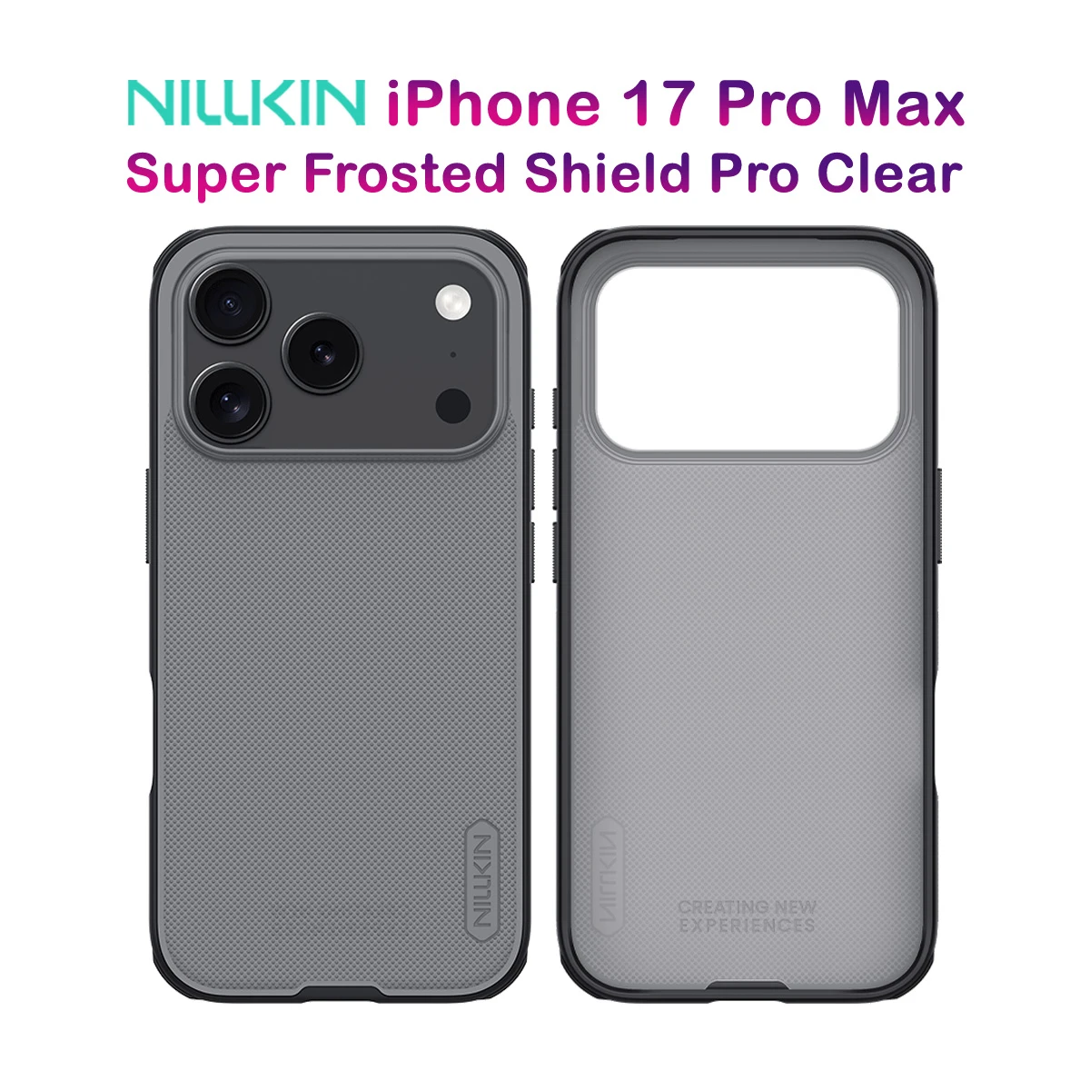 خرید قاب دودی ضدضربه iPhone 17 Pro Max مارک نیلکین مدل Super Frosted Shield Pro Clear