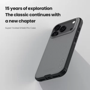 خرید قاب دودی ضدضربه iPhone 17 Pro مارک نیلکین مدل Super Frosted Shield Pro Clear