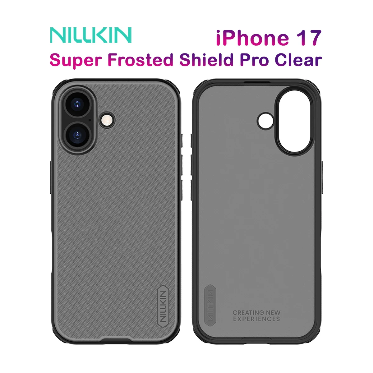 قاب دودی ضدضربه iPhone 17 مارک نیلکین مدل Super Frosted Shield Pro Clear