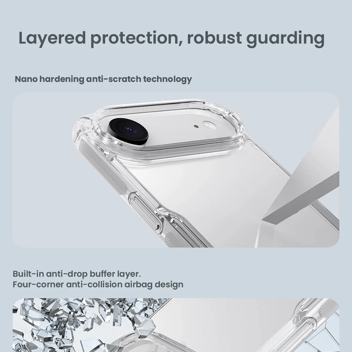 خرید قاب شفاف iPhone 17 Air مارک نیلکین مدل Nature TPU Pro