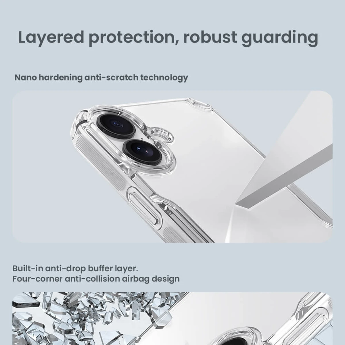 خرید قاب شفاف iPhone 17 مارک نیلکین مدل Nature TPU Pro