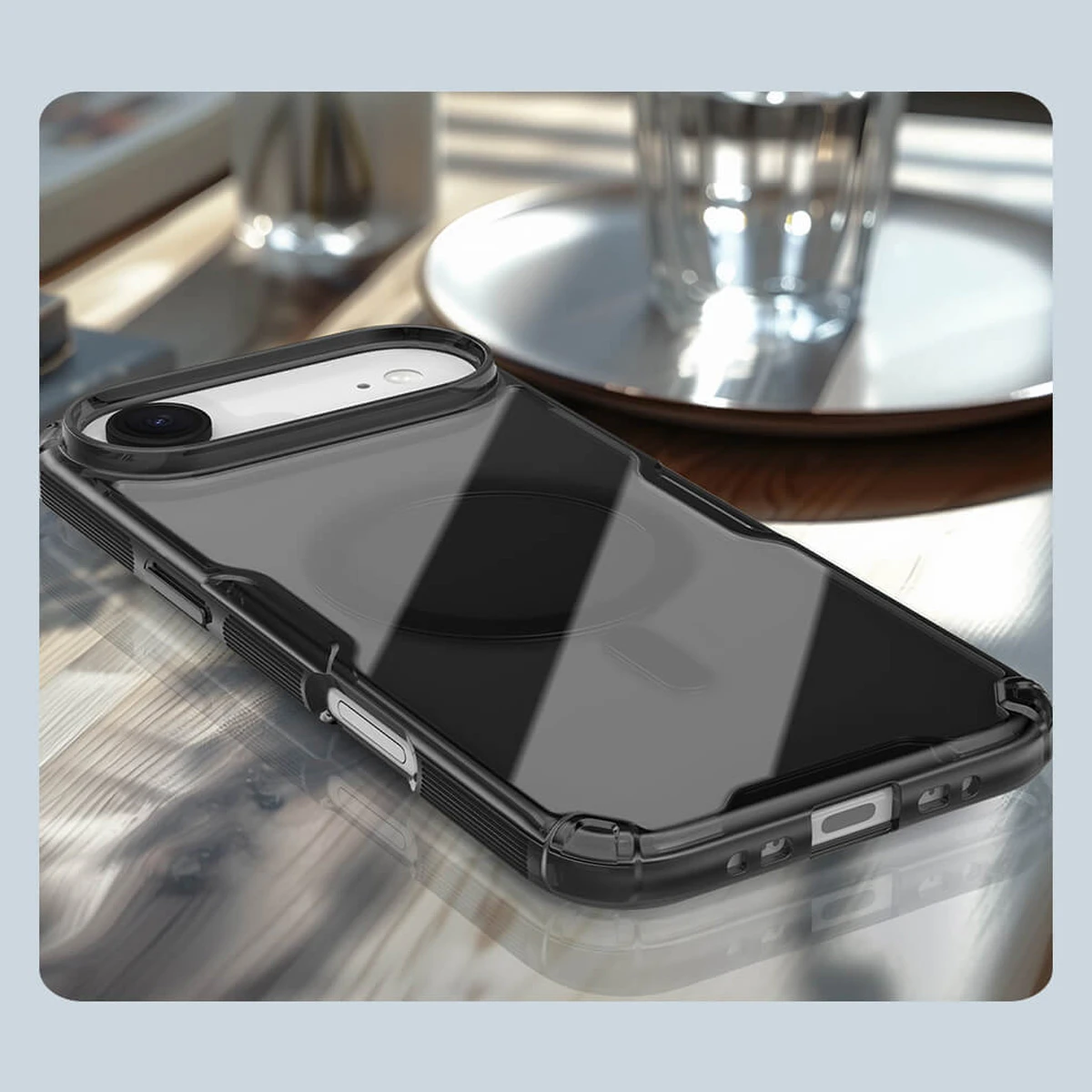 خرید قاب شفاف مگ سیف iPhone 17 Air مارک نیلکین مدل Nature TPU Pro Magnetic