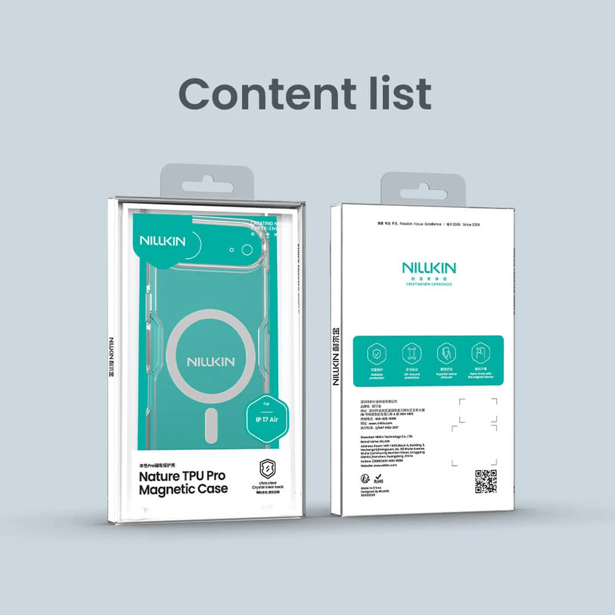 خرید قاب شفاف مگ سیف iPhone 17 Air مارک نیلکین مدل Nature TPU Pro Magnetic خرید قاب شفاف مگ سیف iPhone 17 Air مارک نیلکین مدل Nature TPU Pro Magnetic