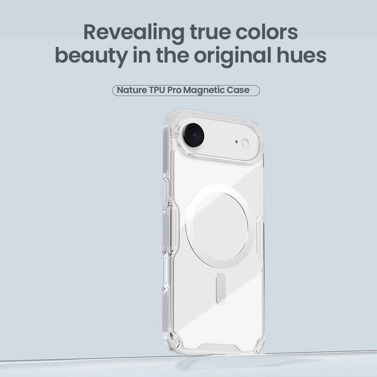 خرید قاب شفاف مگ سیف iPhone 17 Air مارک نیلکین مدل Nature TPU Pro Magnetic خرید قاب شفاف مگ سیف iPhone 17 Air مارک نیلکین مدل Nature TPU Pro Magnetic