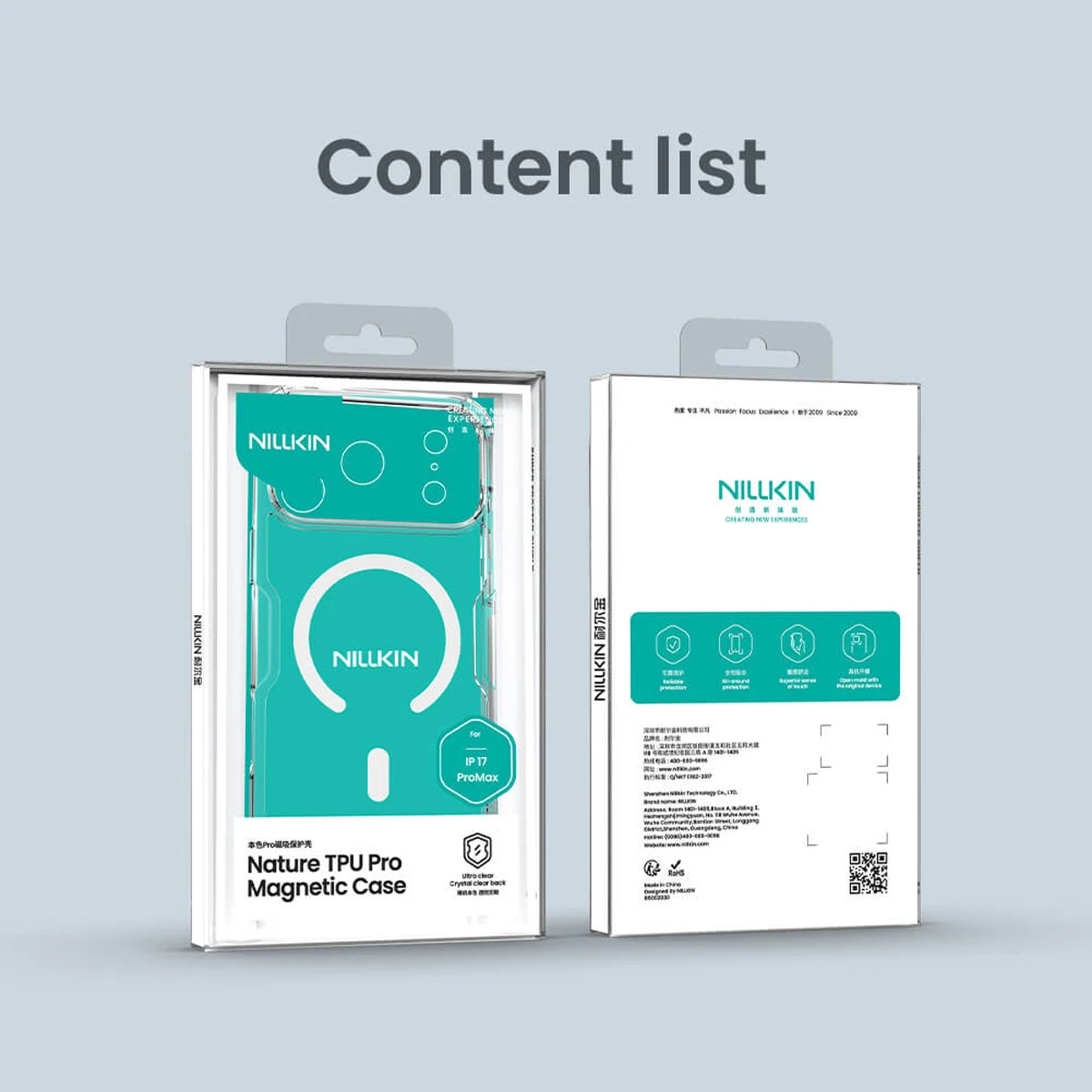 خرید قاب شفاف مگ سیف iPhone 17 Pro مارک نیلکین مدل Nature TPU Pro Magnetic