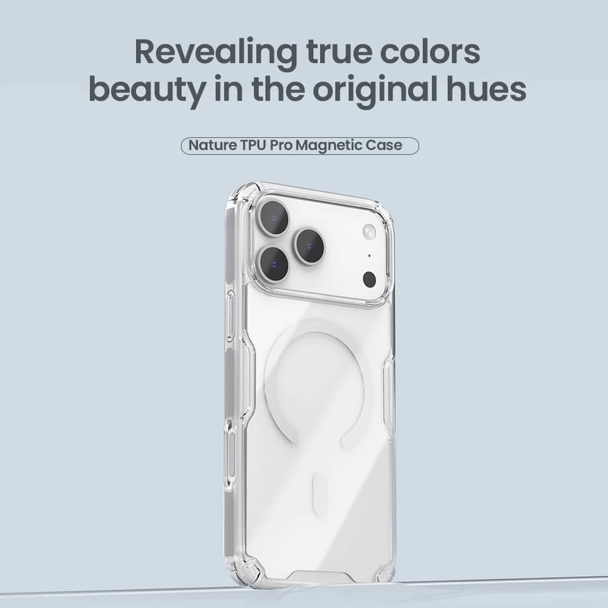 خرید قاب شفاف مگ سیف iPhone 17 Pro مارک نیلکین مدل Nature TPU Pro Magnetic