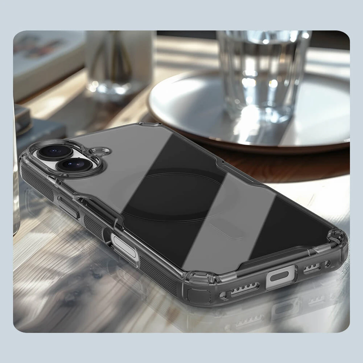 خرید قاب شفاف مگ سیف iPhone 17 مارک نیلکین مدل Nature TPU Pro Magnetic