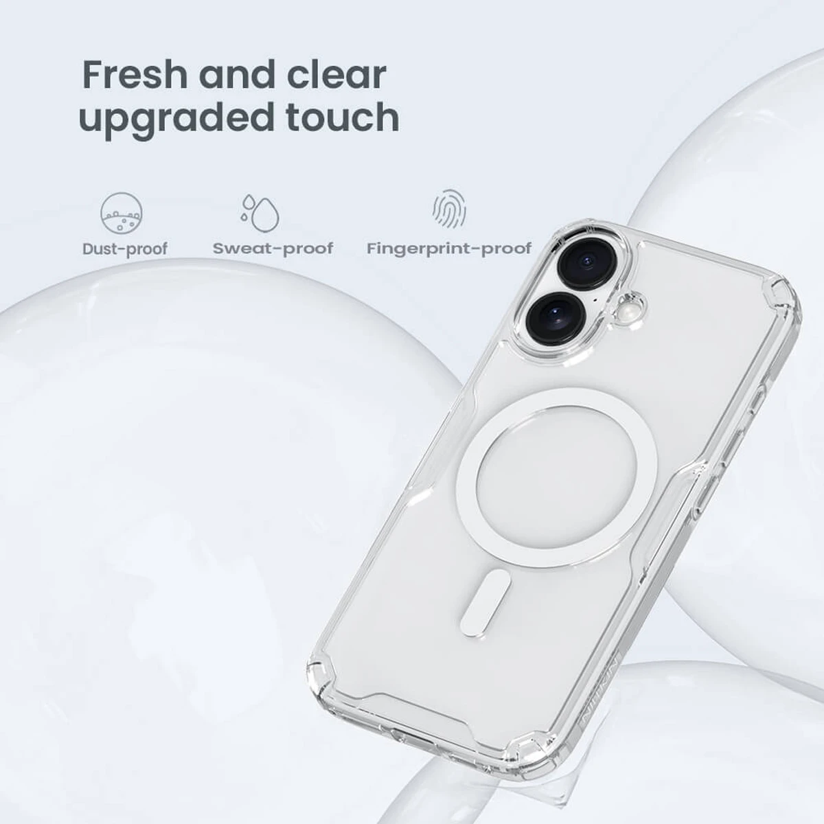 خرید قاب شفاف مگ سیف iPhone 17 مارک نیلکین مدل Nature TPU Pro Magnetic