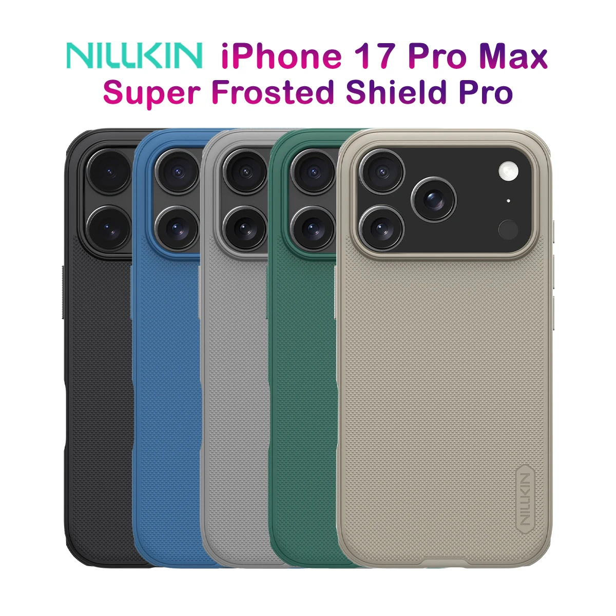 قاب ضدضربه iPhone 17 Pro Max مارک نیلکین مدل Super Frosted Shield Pro