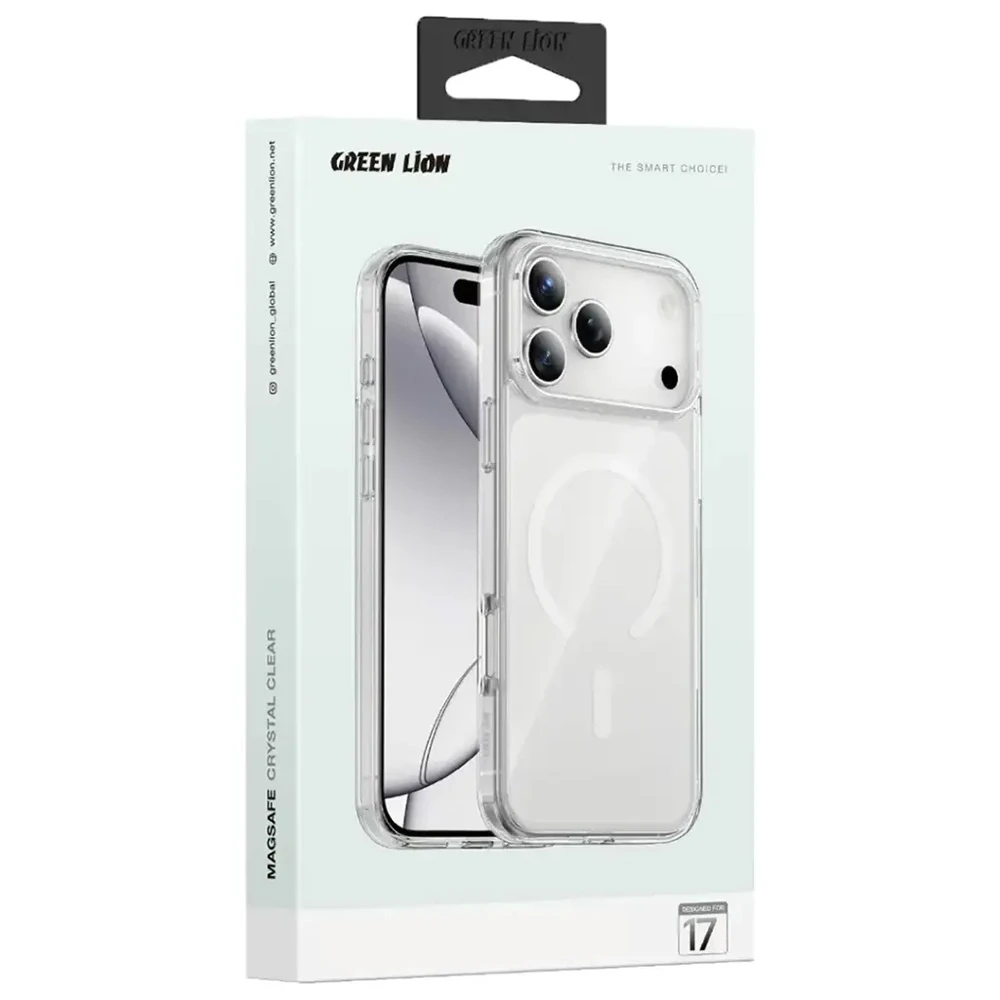 خرید قاب مگ سیف Delgado تمام شفاف iPhone 17 Air مارک Green Lion