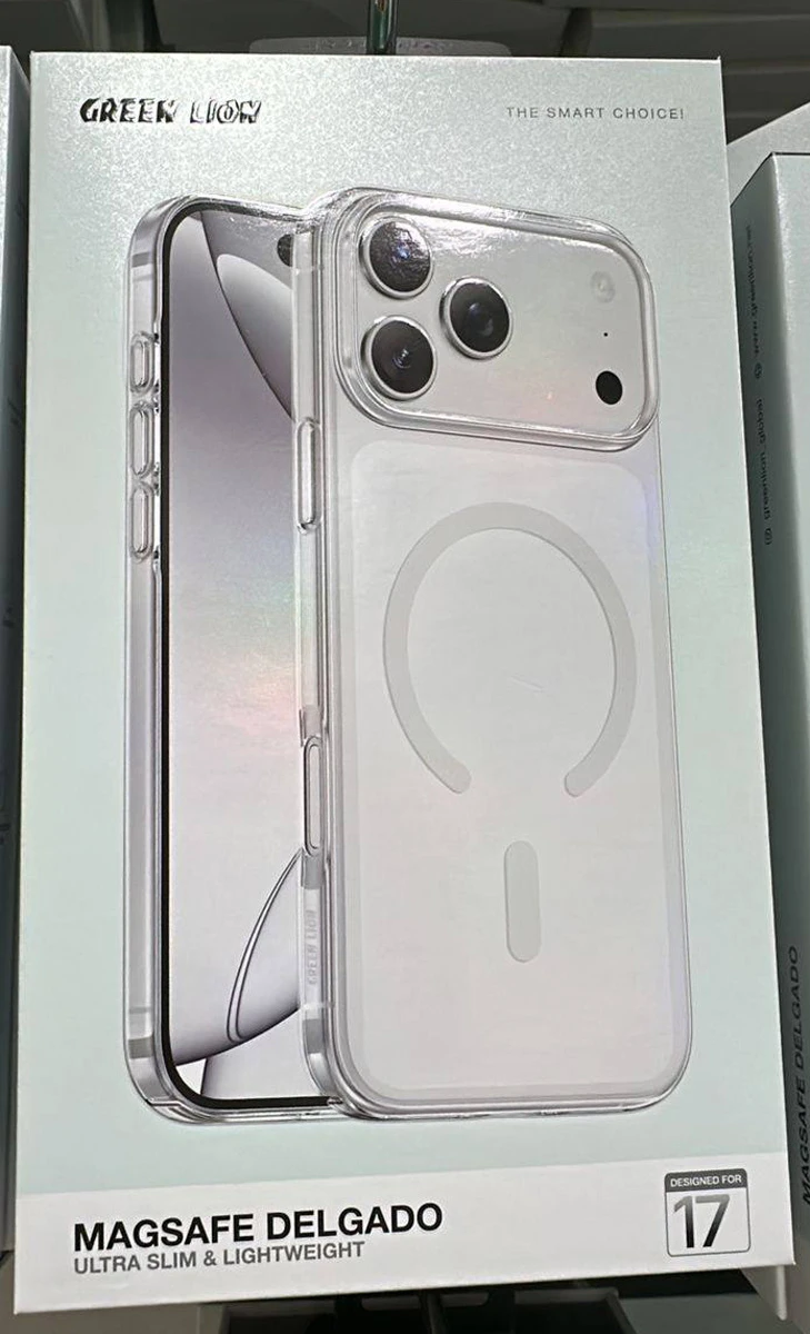 خرید قاب مگ سیف Delgado تمام شفاف iPhone 17 Air مارک Green Lion