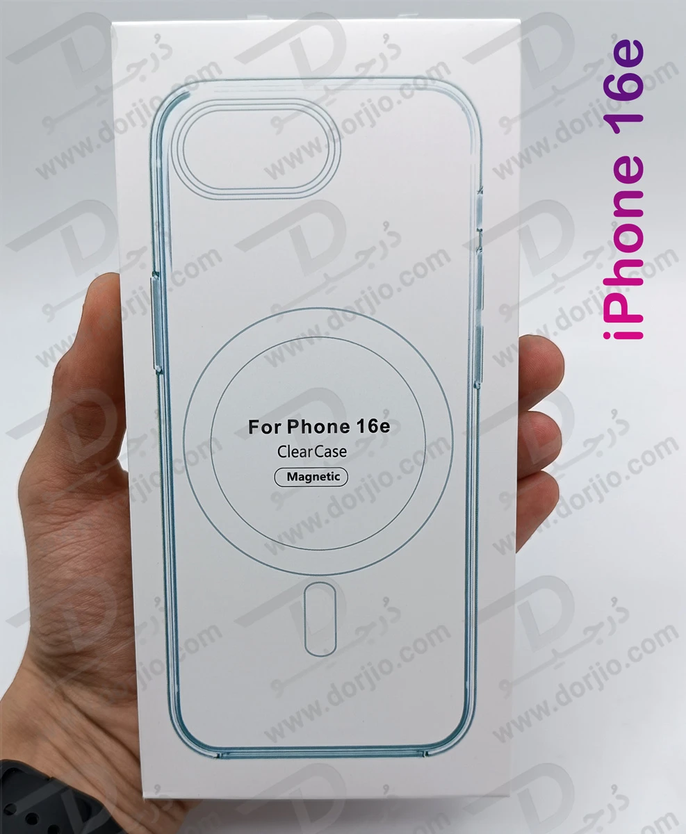 خرید قاب کریستالی شفاف مگنتی iPhone 16e