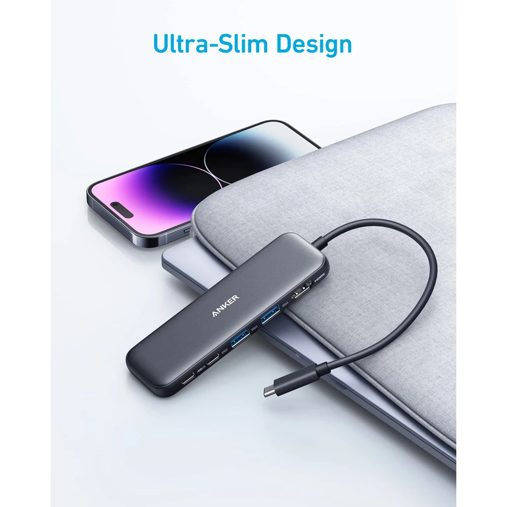 خرید هاب 5 کاره 100 وات 4K مارک Anker مدل A8355 ورودی Type-C