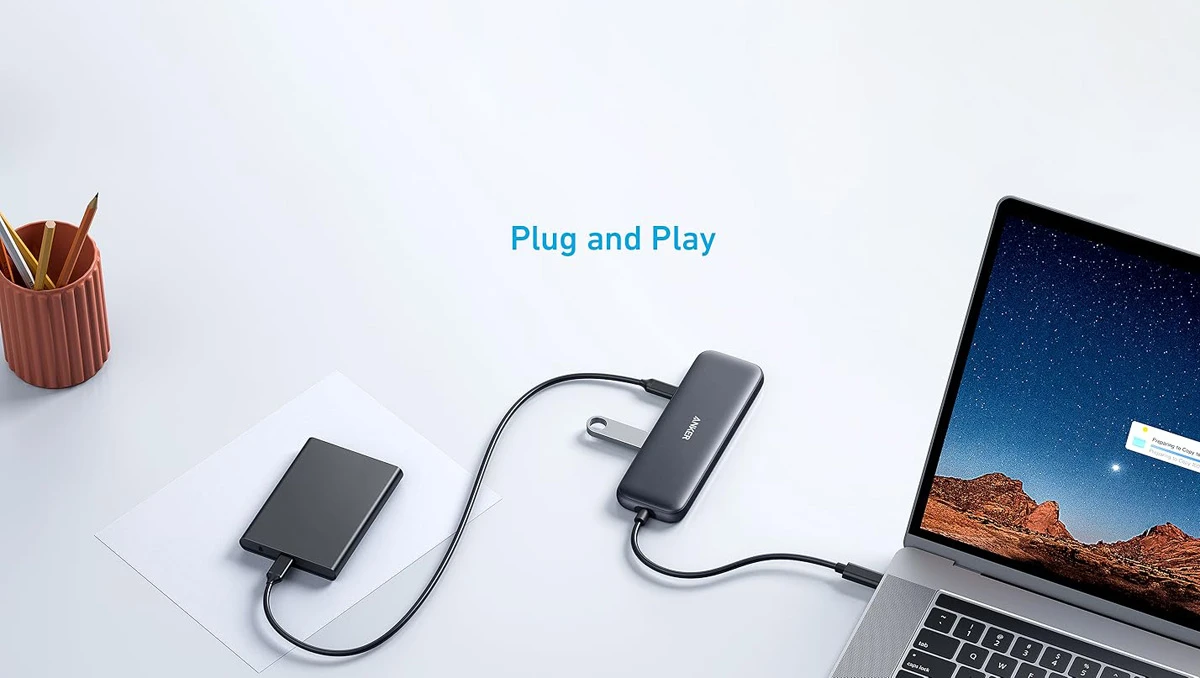 خرید هاب 5 کاره 100 وات 4K مارک Anker مدل A8355 ورودی Type-C