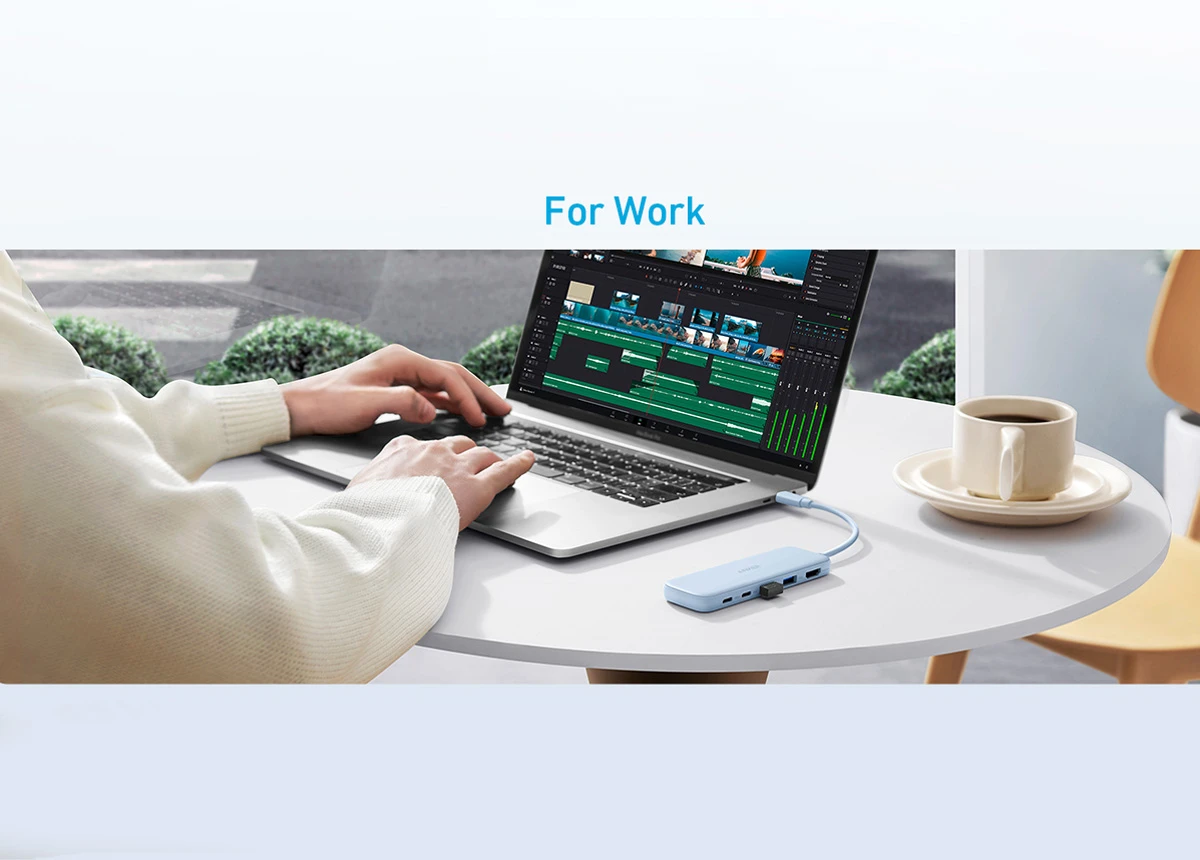 خرید هاب 5 کاره 100 وات 4K مارک Anker مدل A8355 ورودی Type-C