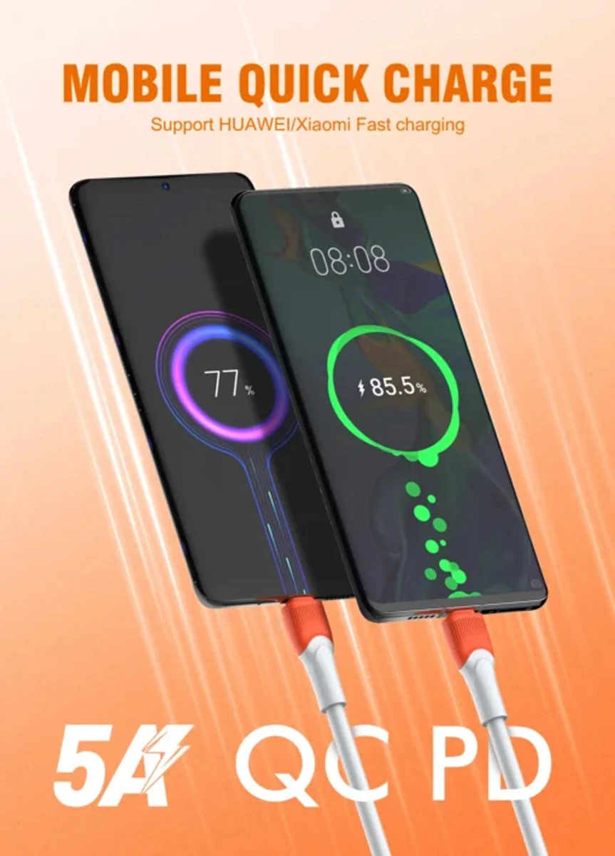 خرید کابل شارژ 100 وات 1 متر Type-C به Type-C مارک LDNIO مدل LC601c خرید کابل شارژ 100 وات 1 متر Type-C به Type-C مارک LDNIO مدل LC601c