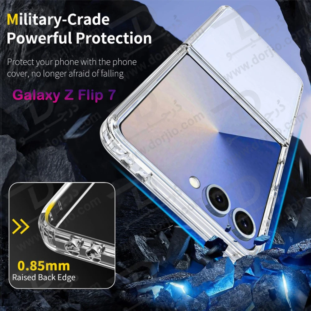 خرید کریستال کاور شفاف ایربگ دار Samsung Galaxy Z Flip 7 خرید کریستال کاور شفاف ایربگ دار Samsung Galaxy Z Flip 7
