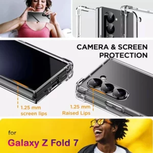 خرید کریستال کاور شفاف ایربگ دار Samsung  Galaxy Z Fold 7