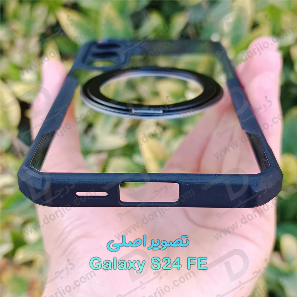 خرید گارد شفاف رینگ استند 360 درجه مگ سیف Samsung Galaxy S24 FE مارک XUNDD سری Beatle Rotatable