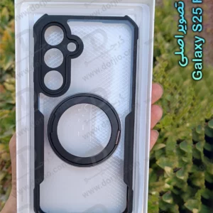 خرید گارد شفاف رینگ استند 360 درجه مگ سیف Samsung Galaxy S25 FE مارک XUNDD سری Beatle Rotatable