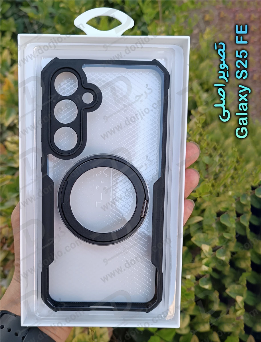 خرید گارد شفاف رینگ استند 360 درجه مگ سیف Samsung Galaxy S25 FE مارک XUNDD سری Beatle Rotatable