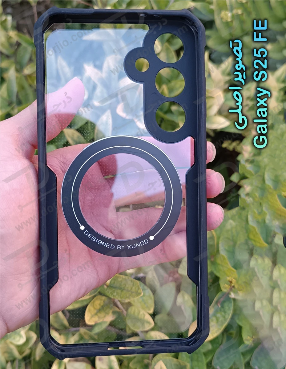 خرید گارد شفاف رینگ استند 360 درجه مگ سیف Samsung Galaxy S25 FE مارک XUNDD سری Beatle Rotatable