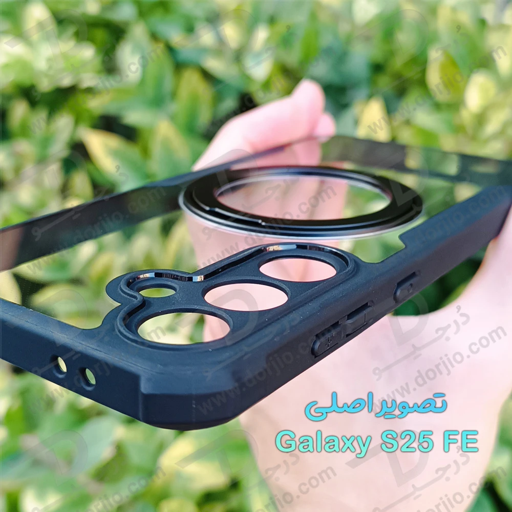 خرید گارد شفاف رینگ استند 360 درجه مگ سیف Samsung Galaxy S25 FE مارک XUNDD سری Beatle Rotatable