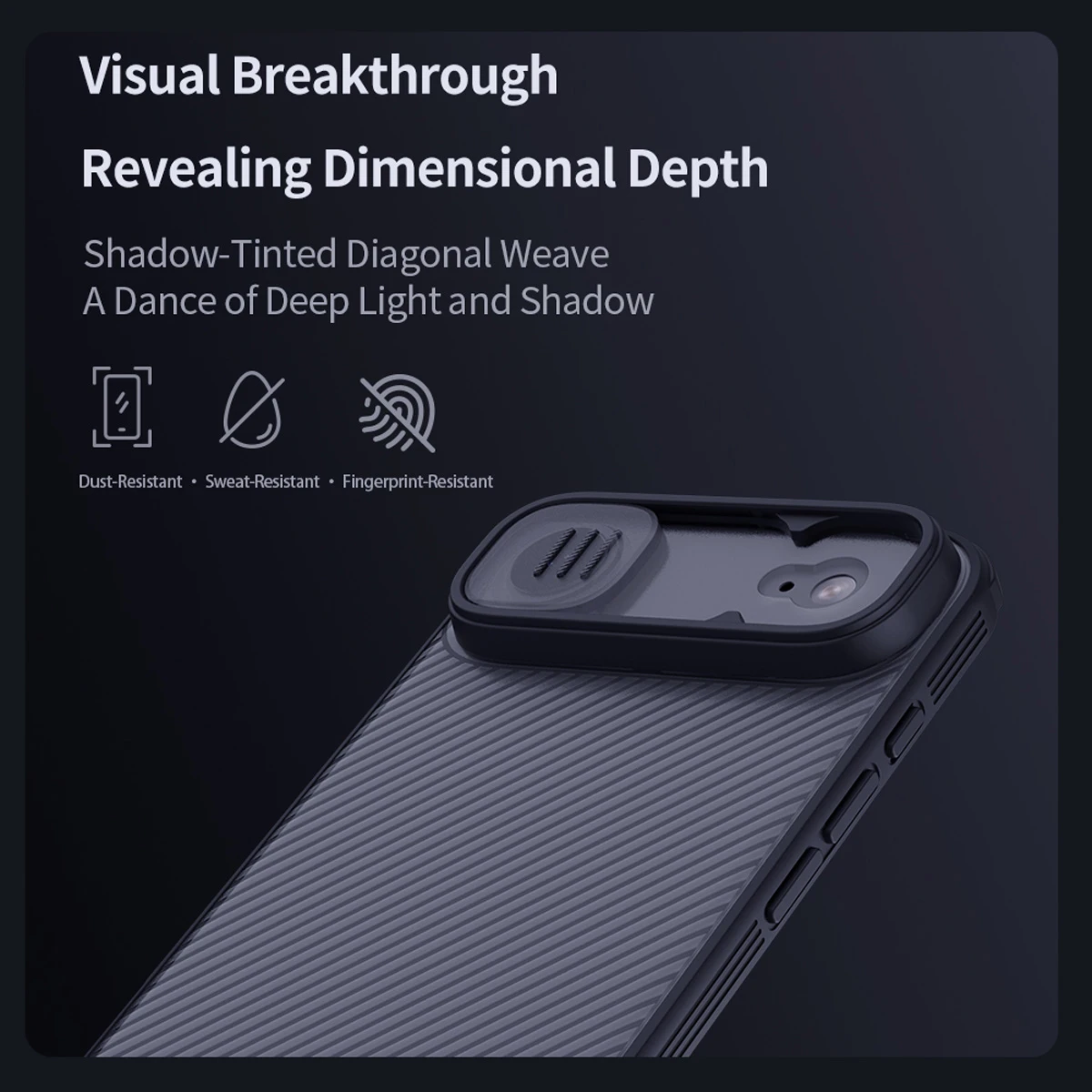 خرید گارد ضد ضربه دودی iPhone 17 Air مارک نیلکین مدل Camshield Pro Clear