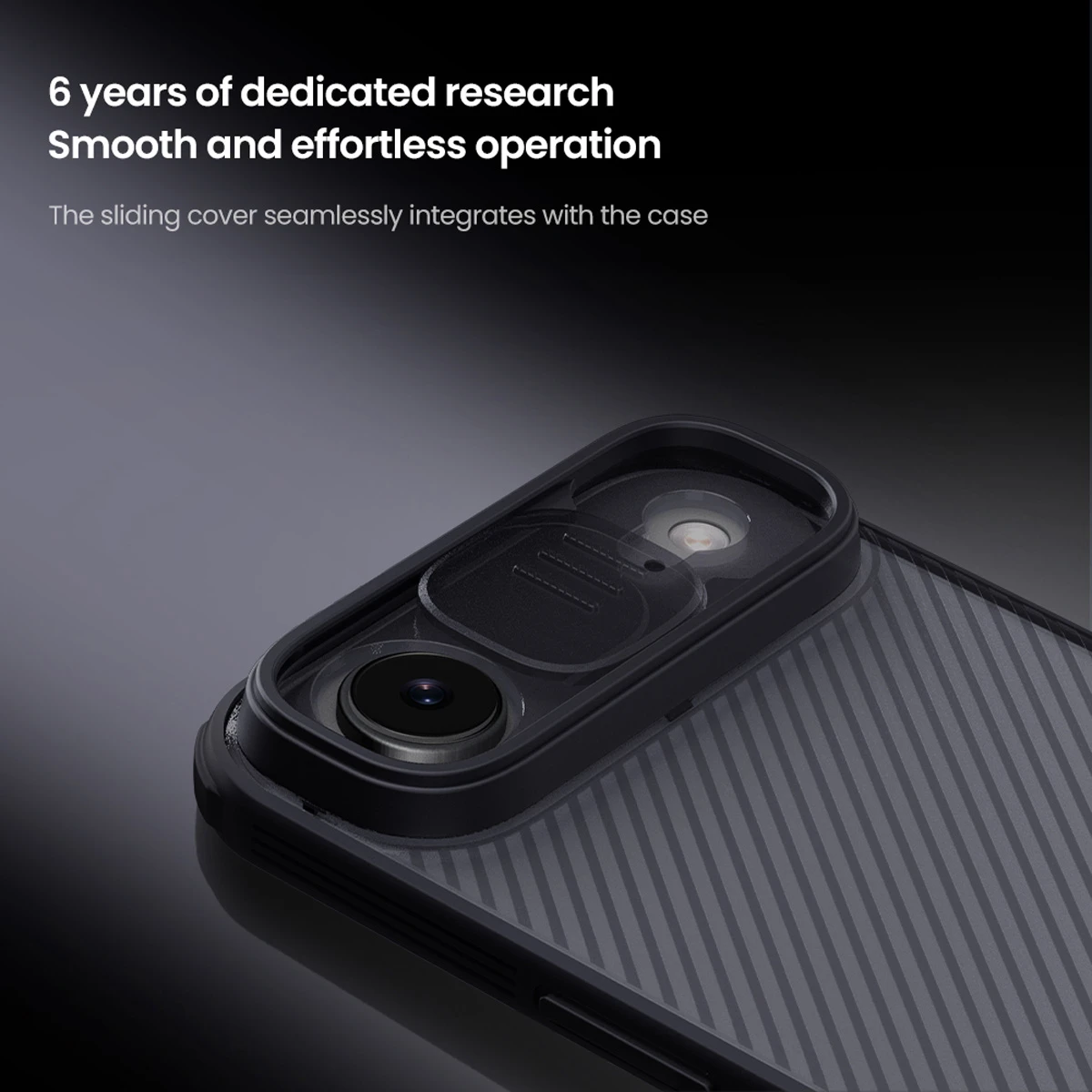 خرید گارد ضد ضربه دودی iPhone 17 Air مارک نیلکین مدل Camshield Pro Clear