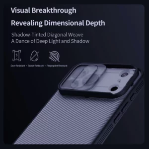 خرید گارد ضد ضربه دودی iPhone 17 Pro Max مارک نیلکین مدل Camshield Pro Clear