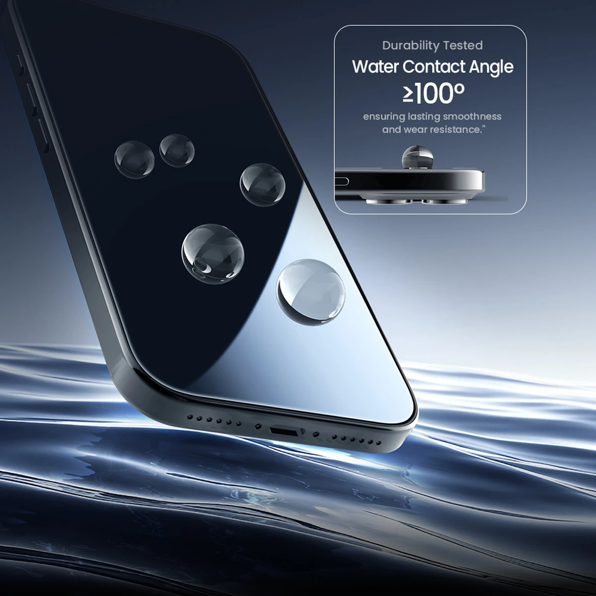 خرید گلس ضد بازتاب نور با ابزار نصب iPhone 17 Pro Max مارک نیلکین مدل H+Pro AR