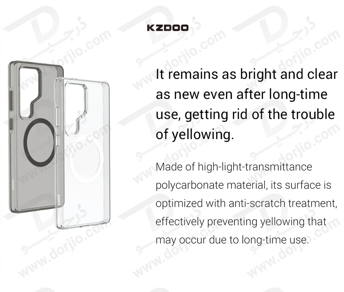 قاب IceGuard تمام کریستال مگنتی Samsung Galaxy S25 Ultra مارک KZDOO