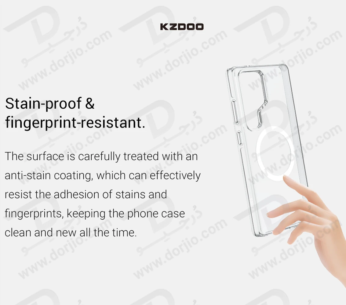 قاب IceGuard تمام کریستال مگنتی Samsung Galaxy S25 Ultra مارک KZDOO