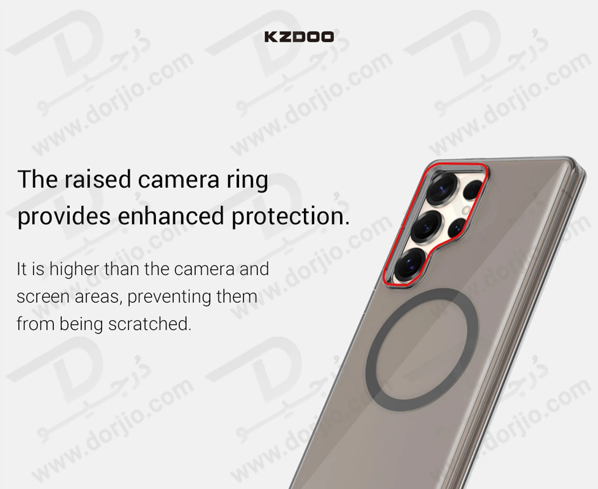 قاب IceGuard تمام کریستال مگنتی Samsung Galaxy S25 Ultra مارک KZDOO