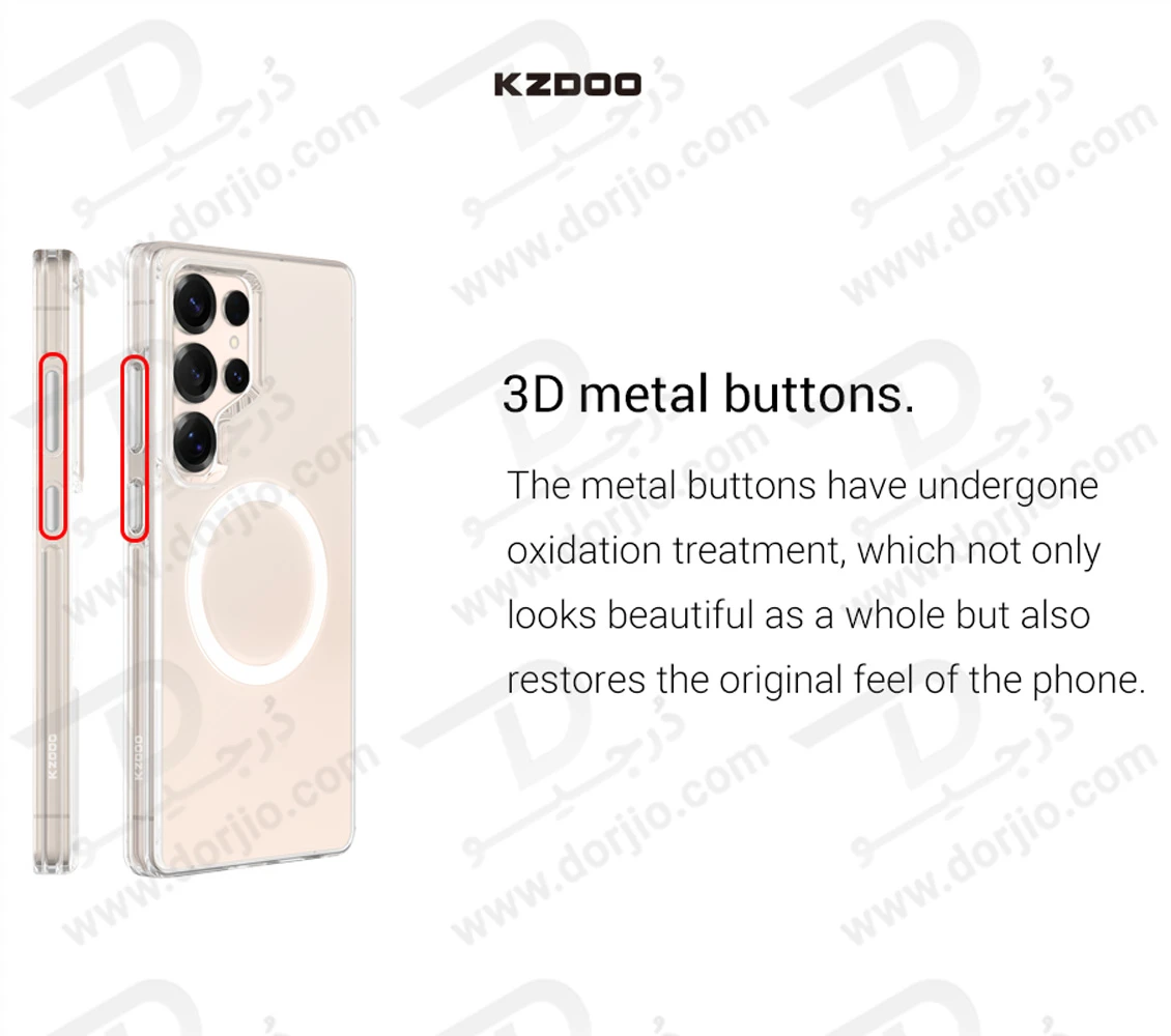 قاب IceGuard تمام کریستال مگنتی Samsung Galaxy S25 Ultra مارک KZDOO