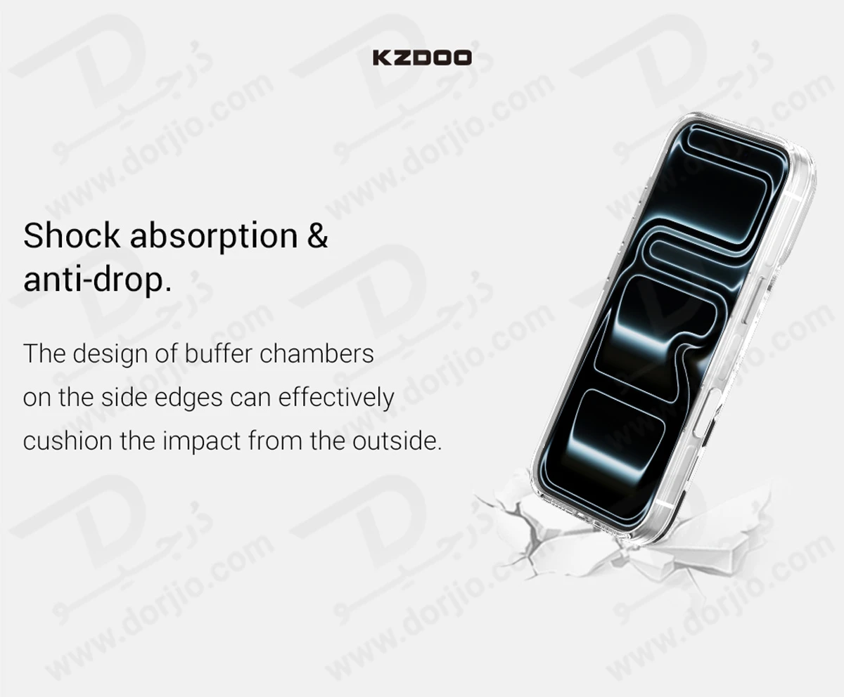 قاب IceGuard تمام کریستال مگنتی iPhone 17 Pro Max مارک KZDOO