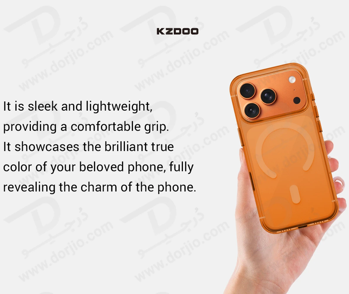 قاب IceGuard تمام کریستال مگنتی iPhone 17 Pro Max مارک KZDOO