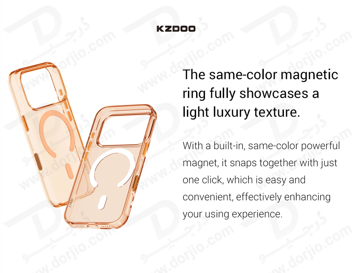 قاب IceGuard تمام کریستال مگنتی IPhone 17 Pro Max مارک KZDOO قاب IceGuard تمام کریستال مگنتی IPhone 17 Pro Max مارک KZDOO