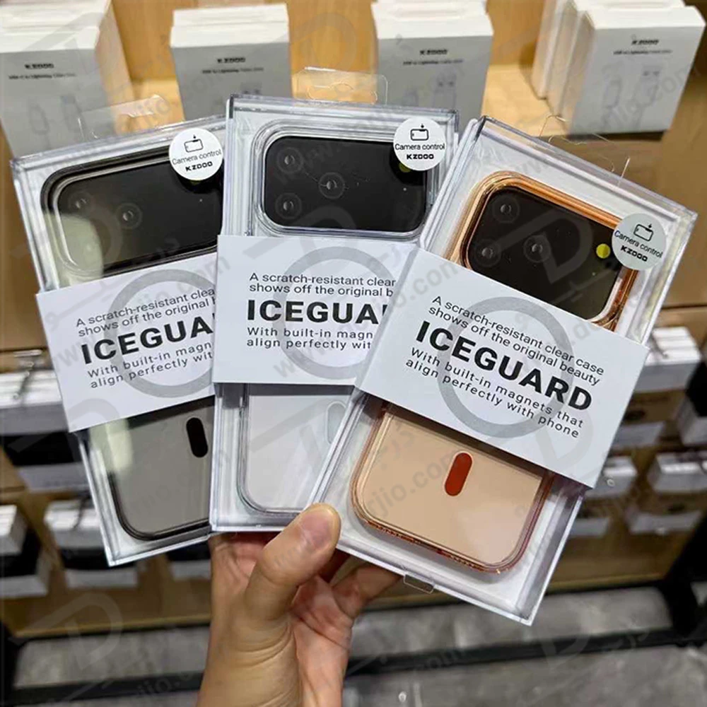 قاب IceGuard تمام کریستال مگنتی iPhone 17 Pro Max مارک KZDOO قاب IceGuard تمام کریستال مگنتی iPhone 17 Pro Max مارک KZDOO