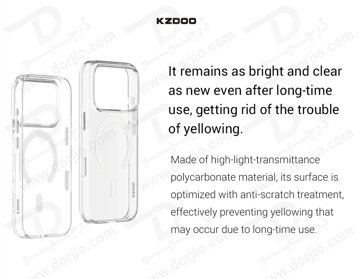 قاب IceGuard تمام کریستال مگنتی iPhone 17 Pro مارک KZDOO