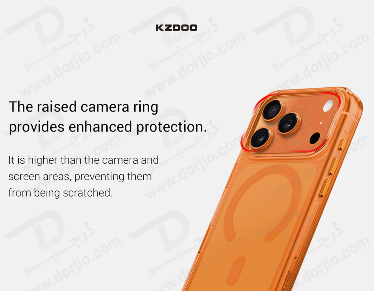 قاب IceGuard تمام کریستال مگنتی iPhone 17 Pro مارک KZDOO