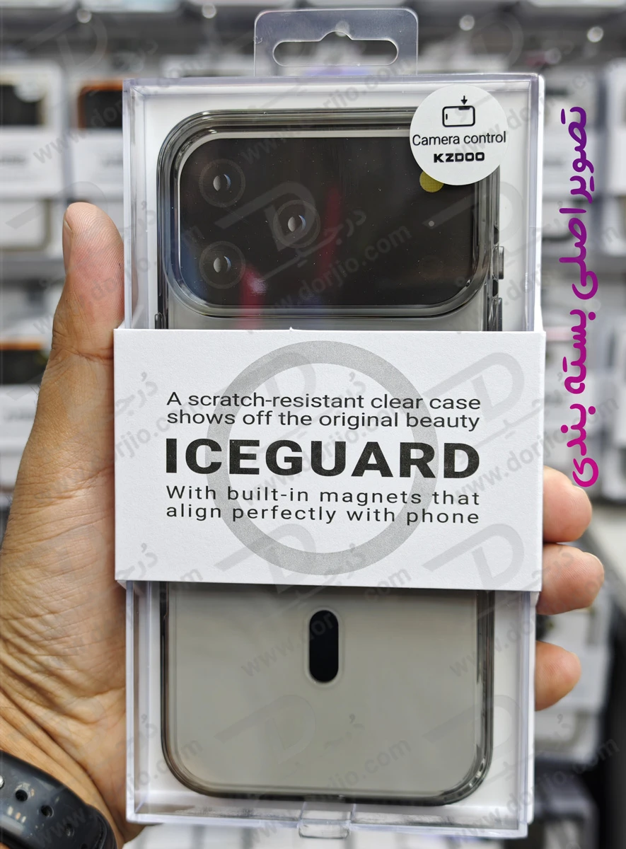 قاب IceGuard تمام کریستال مگنتی iPhone 17 Pro مارک KZDOO